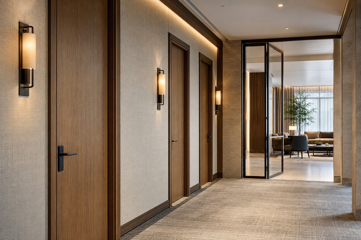 How Should Hotels Choose Interior Door Styles for Different Spaces?