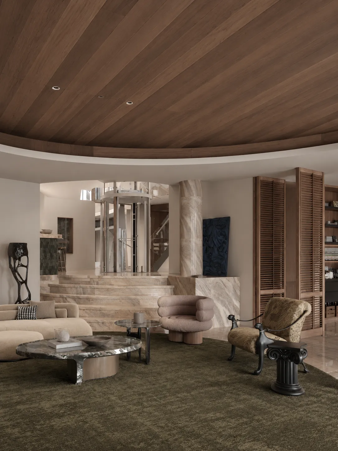 Luxury residential bedroom suite with soft lighting and refined materials