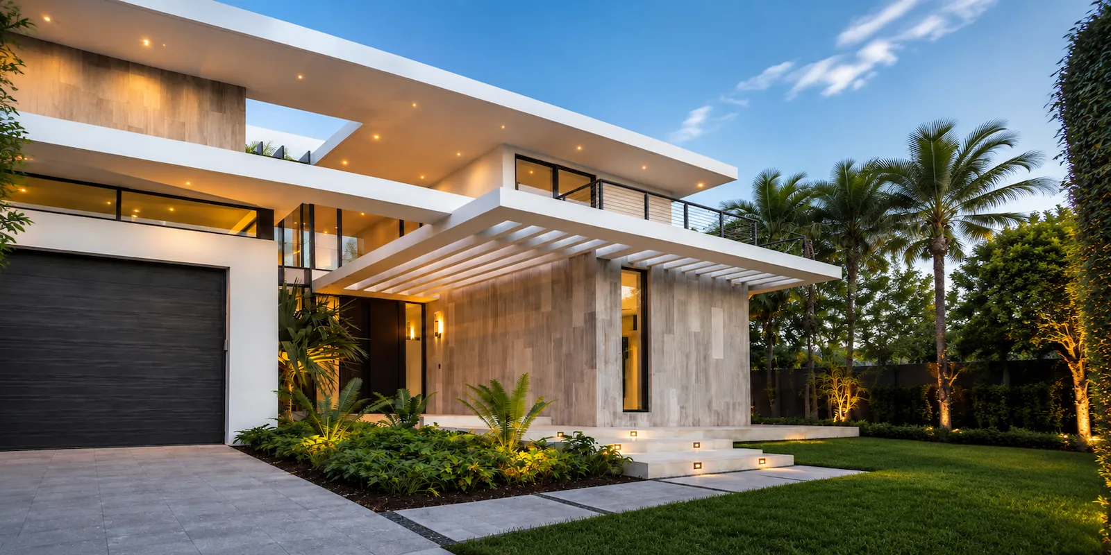 Completed modern residence for the final project call to action