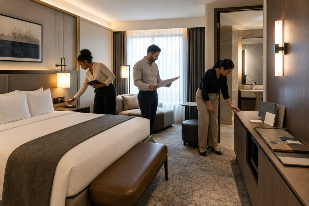Hotel mock-up room design review