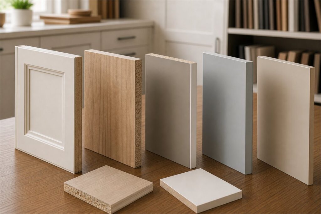 Kitchen cabinet finish system samples