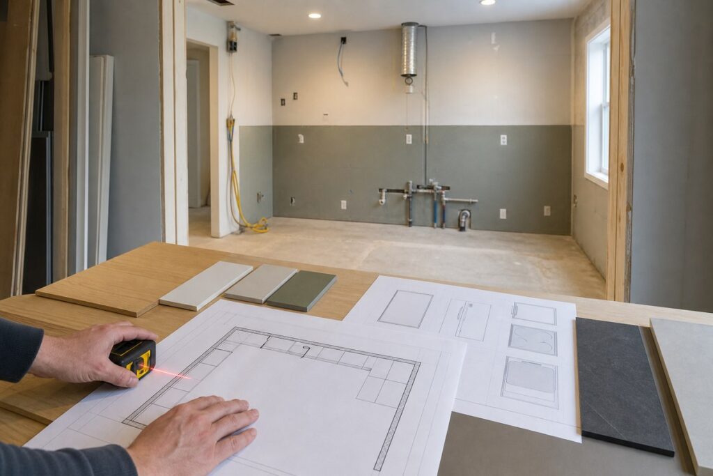 L-shaped kitchen cabinet planning review