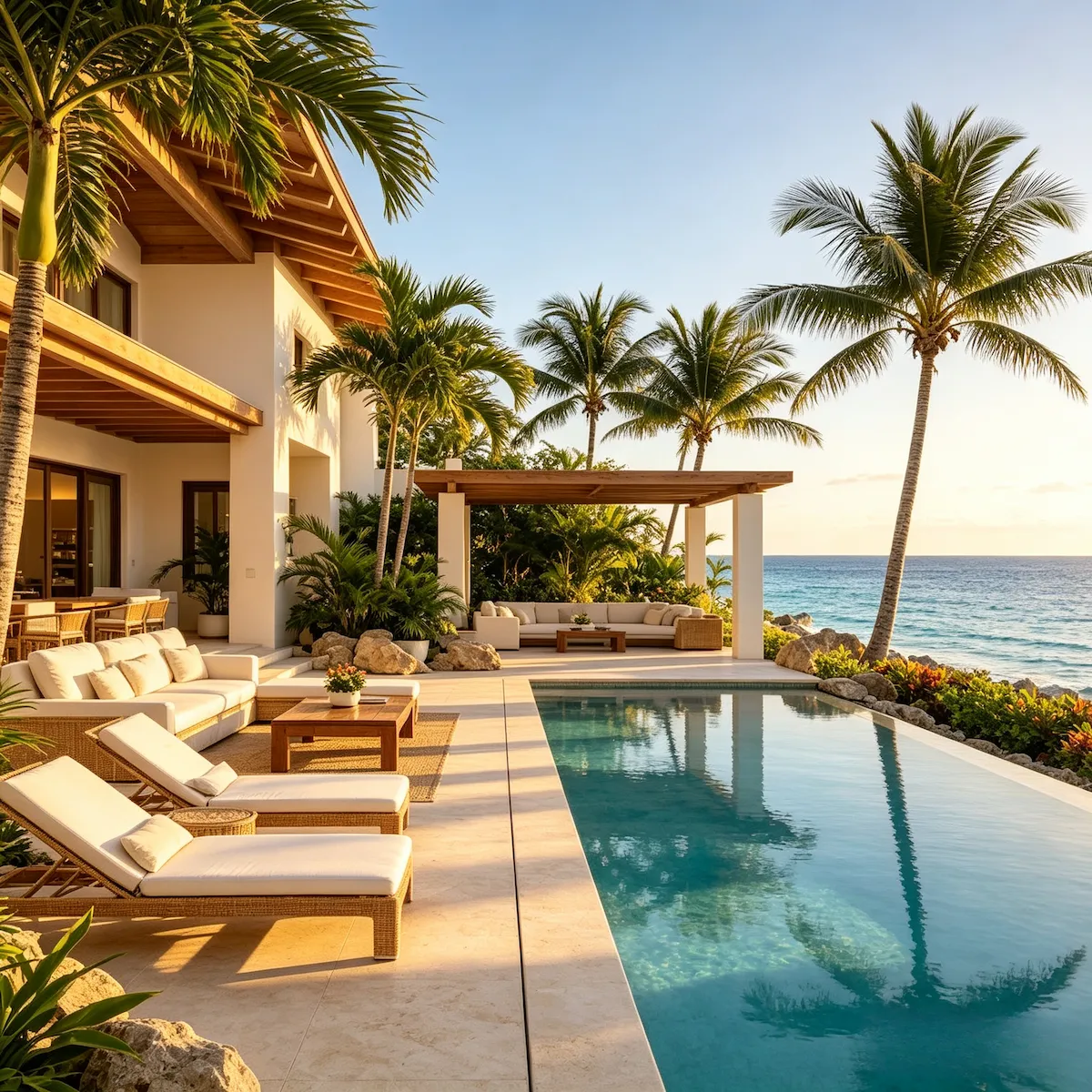 Tropical Modern bathroom