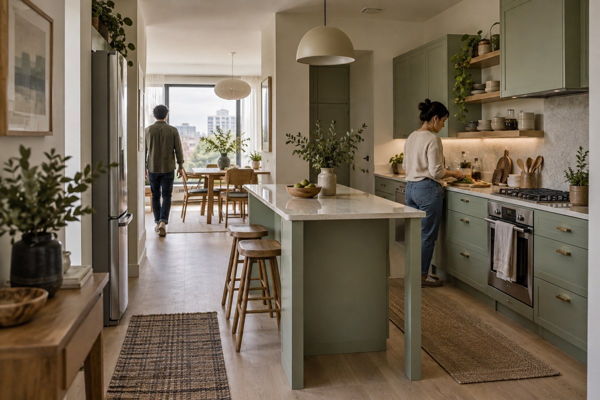 Small Kitchen With Island Layout: How Can You Avoid Blocking Traffic?