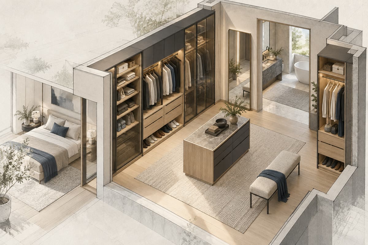 Walk-In Closet Design Ideas: Storage Zones, Aisles, Lighting, and Daily Use