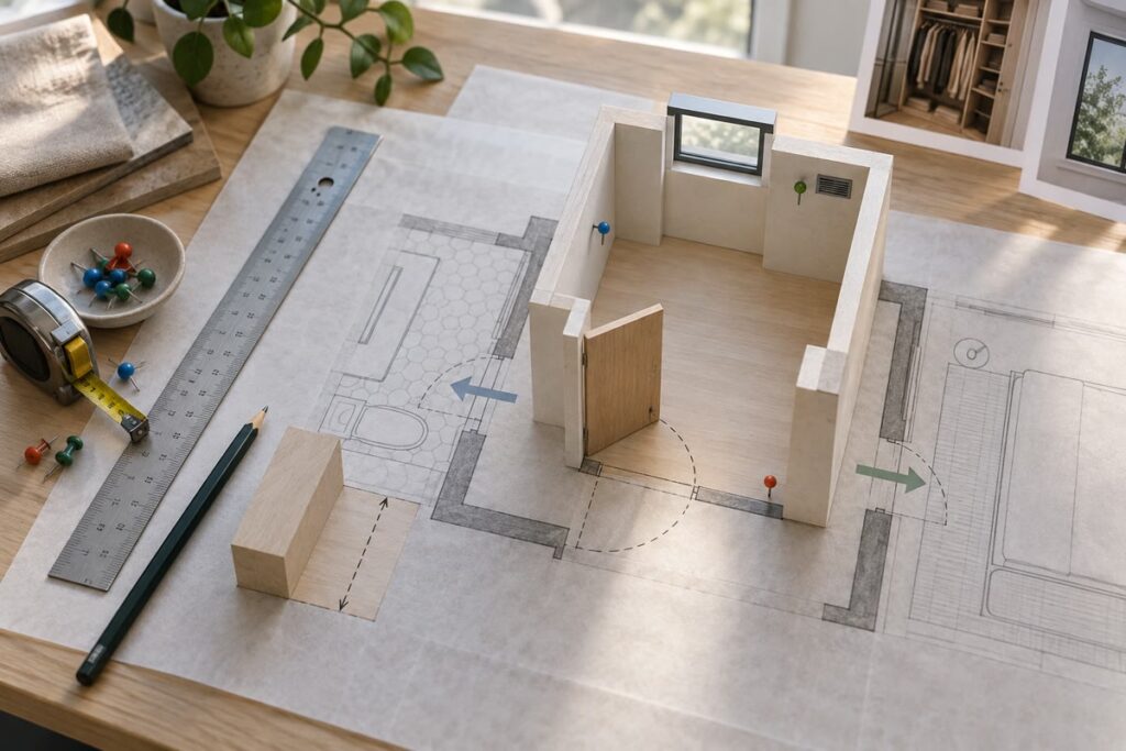 Small closet room shell mapping