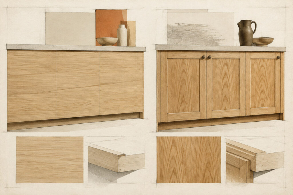 White oak grain and door profile study
