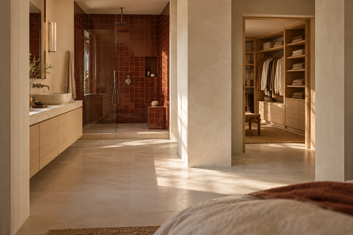 Bathroom and Walk-In Closet Layout Ideas for a Primary Suite