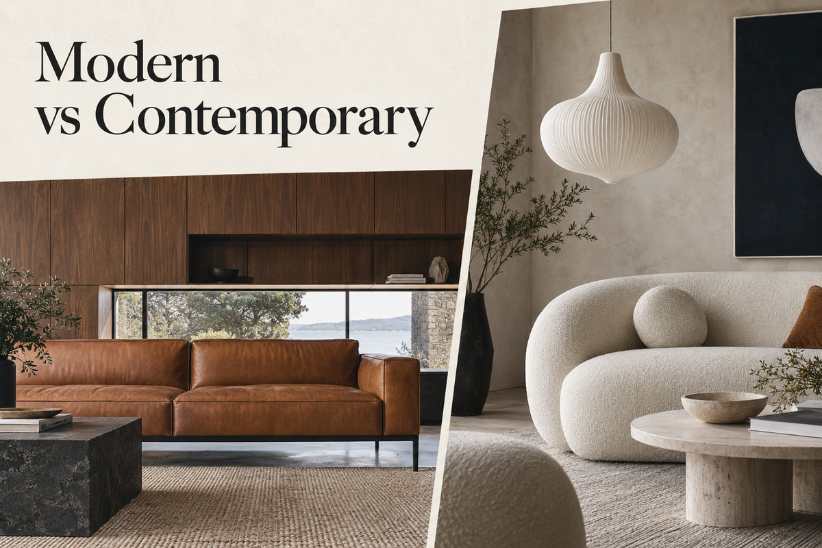 Modern vs Contemporary Interior Design: Choosing a Style for a Whole-Home Project