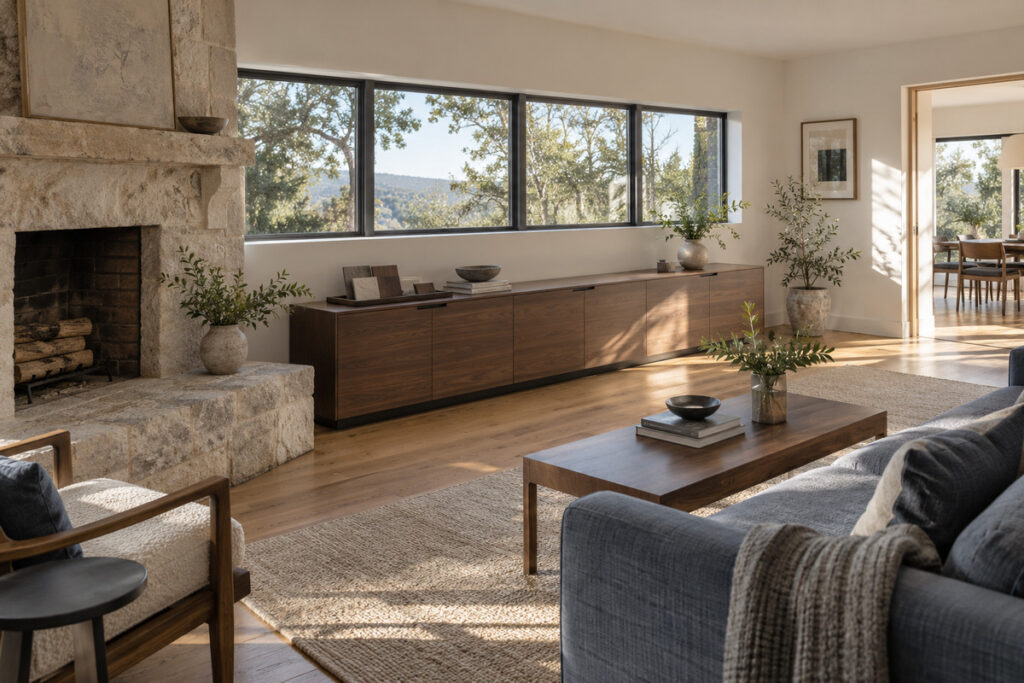 Modern interior with natural light